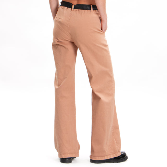 Zeroassoluto-LILLY palazzo pants in stretch cotton - cake