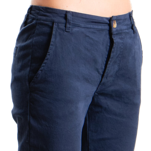 Zeroassoluto-Pantalone LOIS chino cotone elasticizzato - blu