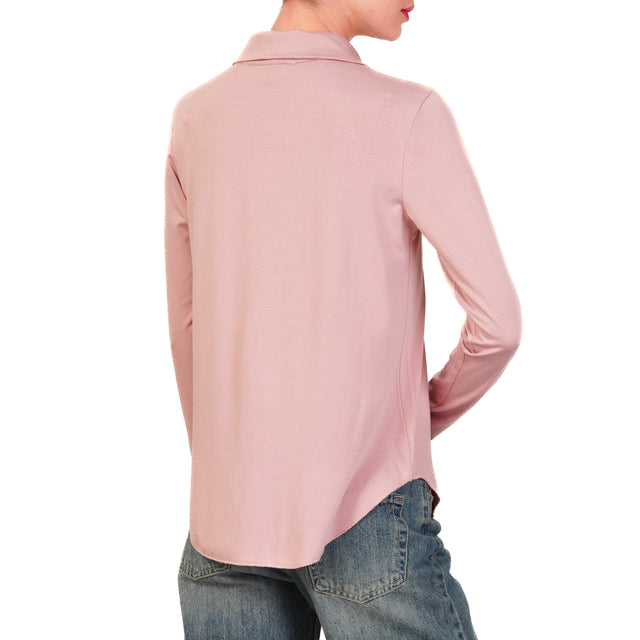 Zeroassoluto-Camicia CARLY in jersey - rosa