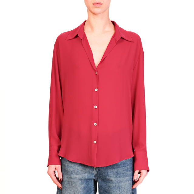 Zeroassoluto-Camicia CLAY MANO SETA - cherry