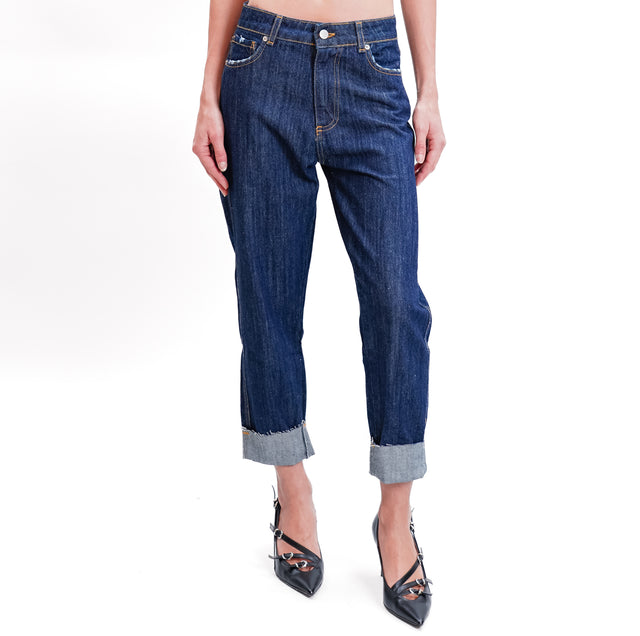 Zeroassoluto-Jeans COLO boyfriend raw cut - dark denim