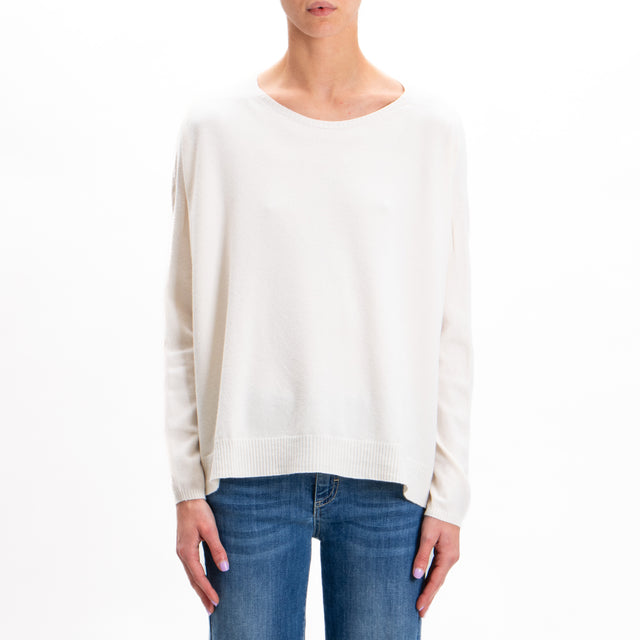 Zeroassoluto-Oversized shirt with side slits - butter