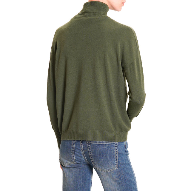 Zeroassoluto-High neck sweater - military