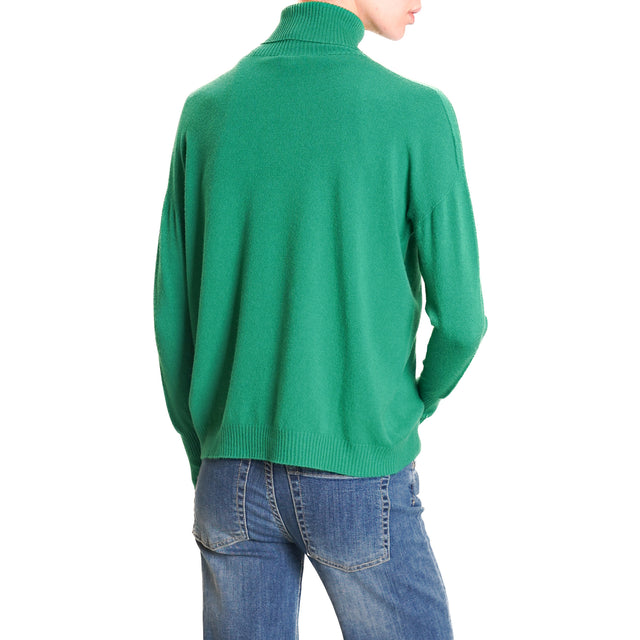 Zeroassoluto-High Neck Sweater - GREEN