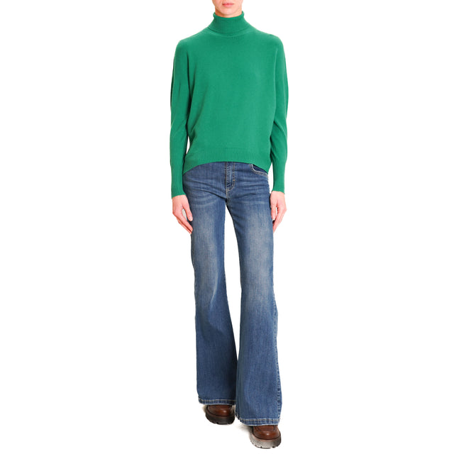 Zeroassoluto-High Neck Sweater - GREEN