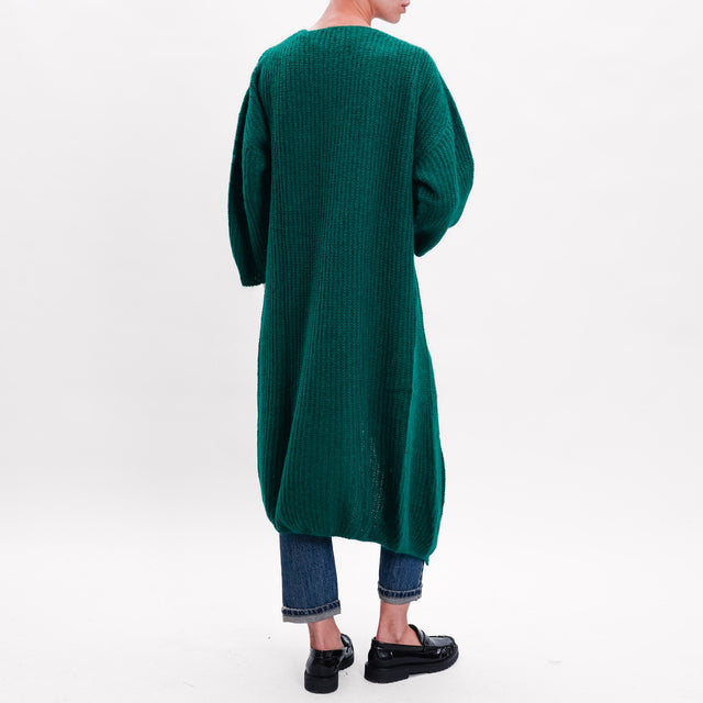 Zeroassoluto-Cardigan mohair - smeraldo