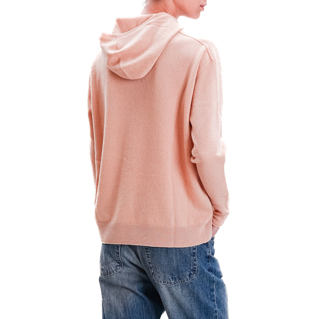 Zeroassoluto-Maglia con cappuccio 100% lana SOFT- beige