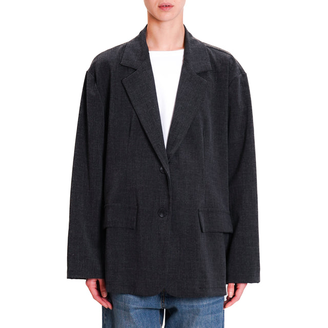 Zeroassoluto-JOLLY oversize stretch jacket - anthracite