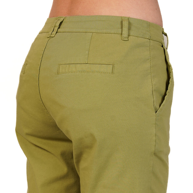 Zeroassoluto-Pantalone LOIS chino cotone elasticizzato - olio