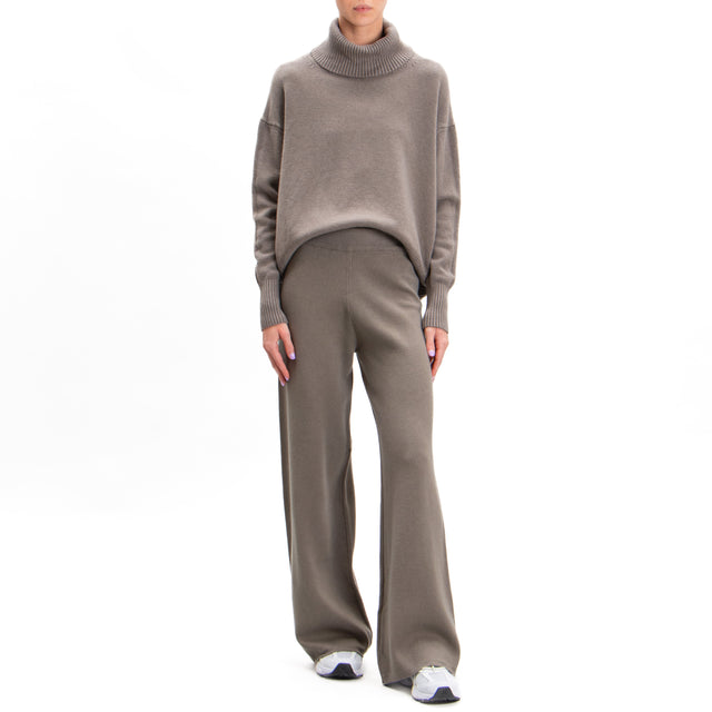 Zeroassoluto-High neck sweater - taupe