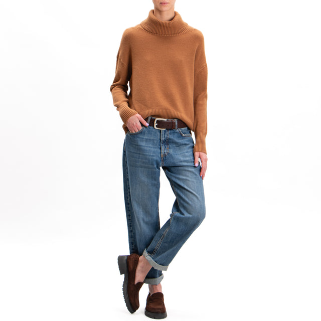 Zeroassoluto-High neck sweater - camel