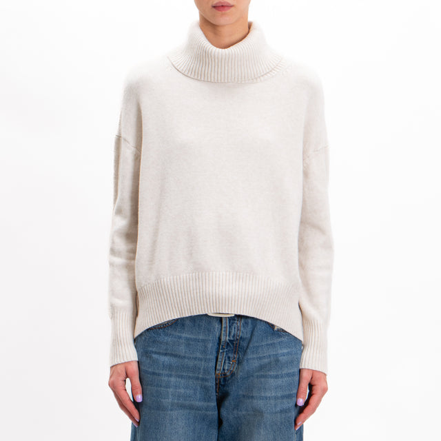 Zeroassoluto-High neck sweater - chalk