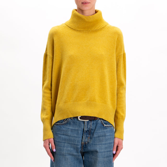 Zeroassoluto-High neck sweater - oil