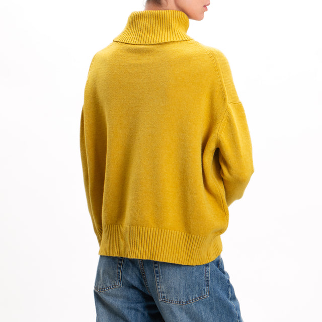 Zeroassoluto-High neck sweater - oil