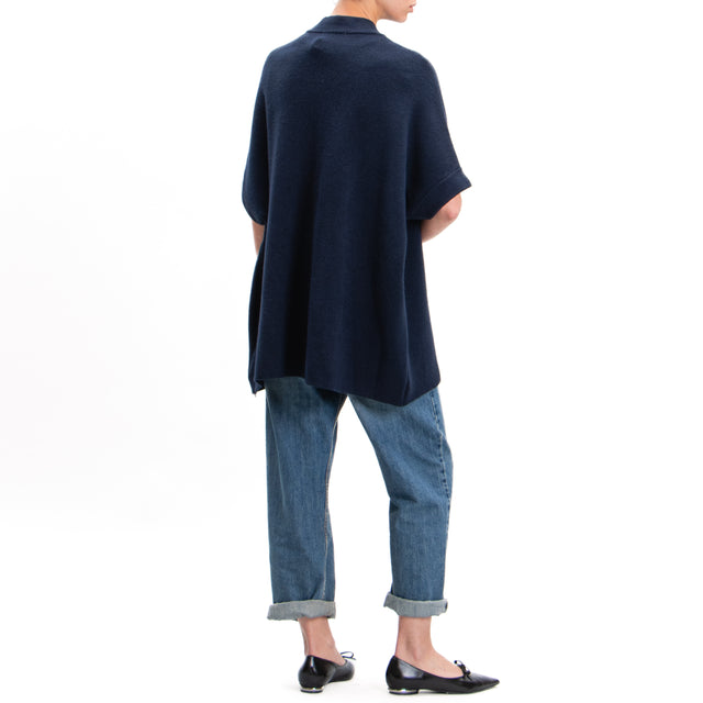 Zeroassoluto-Giacca over in maglia - blu