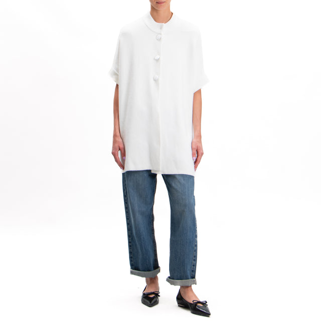 Zeroassoluto-Giacca over in maglia - off white