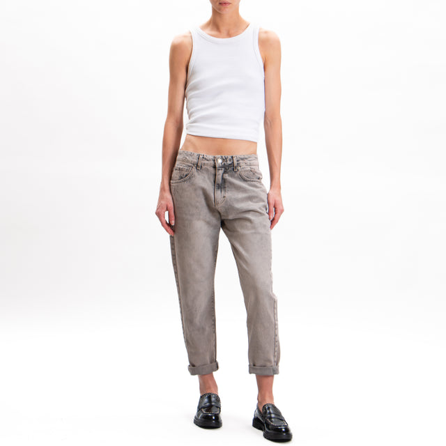 Zeroassoluto-Jeans FLOCK boyfriend - grigio fumo