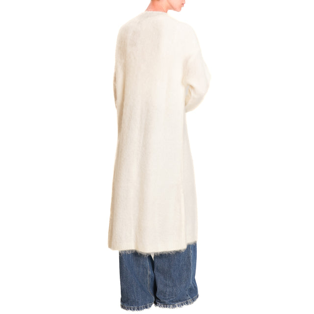 Zeroassoluto-Cardigan mohair - panna