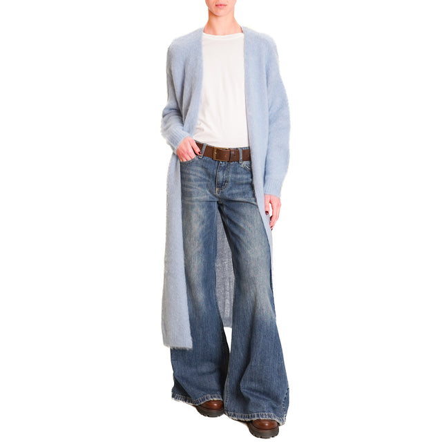 Zeroassoluto-Cardigan mohair - azzurro