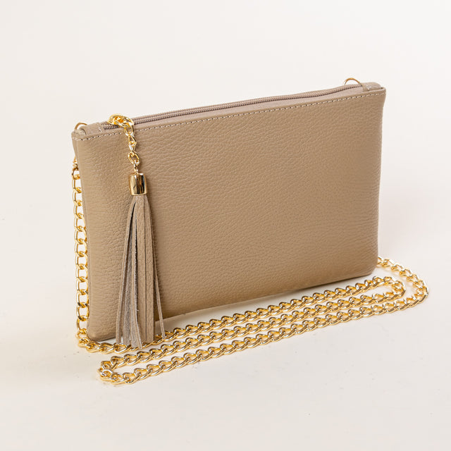 W by whitemood- Pochette con nappine - taupe