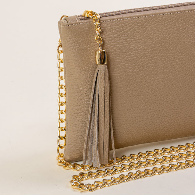 W by whitemood- Pochette con nappine - taupe